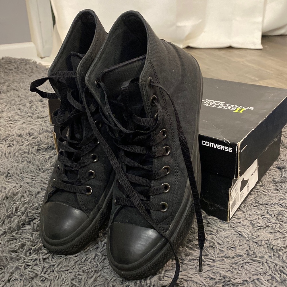 High Top All Black Converse